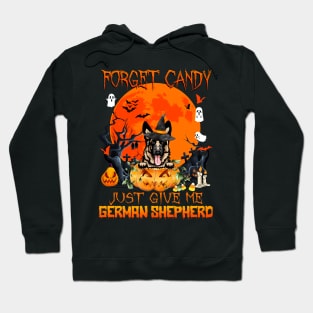 Forget Candy Just Give Me German Shepherd Pumpkin Halloween Hoodie